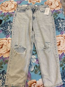 H&M Distressed Mom Jeans