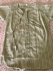 New Beautiful Striped Tie-Front Top