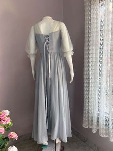 GREY FLOWY Gown FIXED PRICE