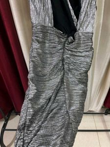 Bershka limited edition Sparkly Silver Party Dress