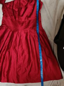 Red One-Shoulder Dress-party
