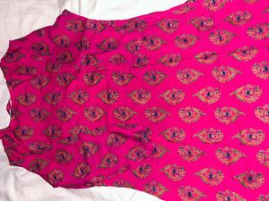 Pink Paisley Print Top