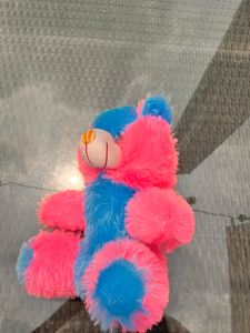 Pink And Blue Furry Teddy Bear