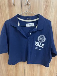 Yale Cropped Polo Top