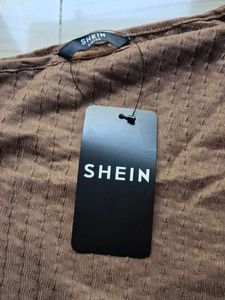 SHEIN Fitted One Shoulder Strap Textured Handkerch