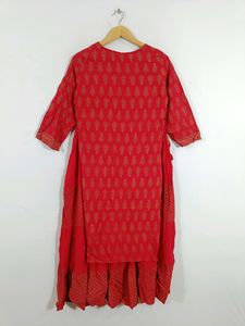 Red Printed Kurta