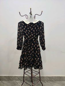 Bow Print Peter Pan Collar Dress