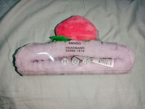 New Miniso Purple Peach Soft Headband