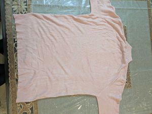 Pink Turtleneck Long Sleeve Top