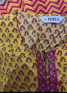 Biba Cotton Printed Kurta Set