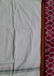 Dual Border Cotton Dhoti With Cotto Gamcha Towel