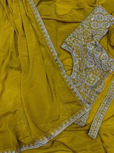 Elegant Mustard Saree