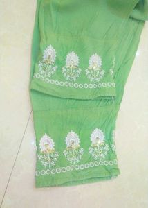 Green Embroidered Kurta Set