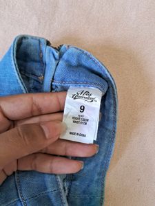 Blue Denim Korean Skirt For Women