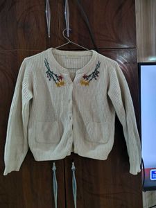 Floral Embroidered Cardigan