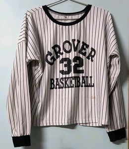 GROVER 32 Basketball Striped Long Sleeve Top