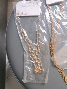 Gold Chain Necklace set of 4