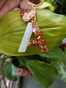 🌟 A-Z Letter Keyring (Glitter Theme)