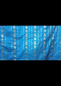 Super Saree With Shell And flower Design Of Golden