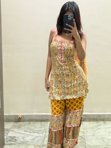 Elegant Yellow Embroidered Kurta Set