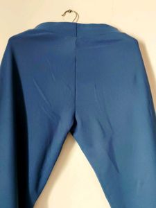 Blue Pleated Trousers