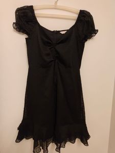 Black Ruffle Mini Dress