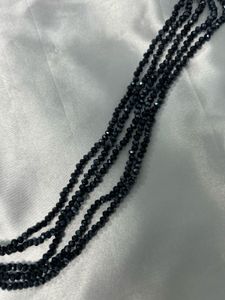 Black Beaded Statement Necklace