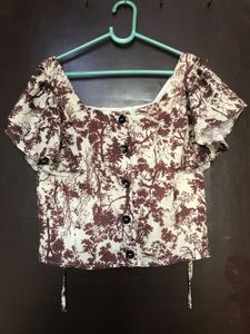 Cute Brown Top Size Xs