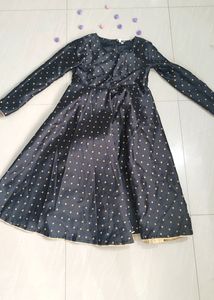 Aks Women Woven Design Anarkali Kurt
