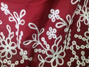 Red Embroidered Kurta Set