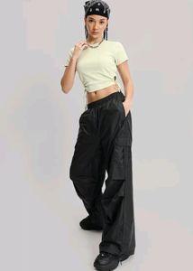 Light Green Drawstring Crop Top