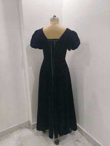 Black velvet shimmery gown