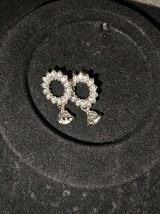 Dazzling Silver Jhumka Earrings