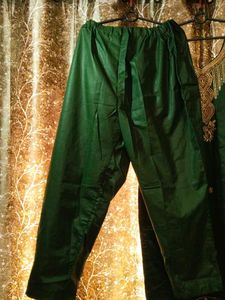 Green Embroidered Kurta With Pant And Dupatta