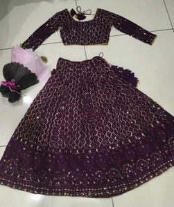 Wine Lehanga Wedding Set 🪞