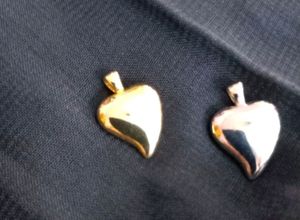 Unique Heart shaped Solid Metal Pendents