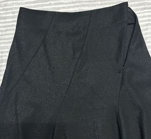 Elegant Black Flared Skirt