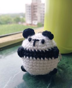 Handmade Crochet Cute Panda Keychain🐼