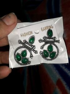 Green Stone Earrings