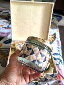 HIGH QUALITY WOODEN BOX WITH 4 GLASS CONTAINERS