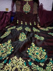 Low Price Branded Embroidery Gown Pajama Dupatta😍