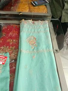 Teal Embellished Salwar Kameez