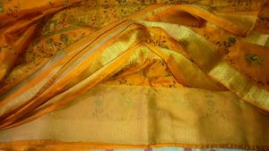 Orange Printed Saree