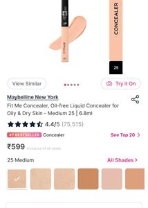 Fit Me Concealer, Oil-free Liquid Concealer 25