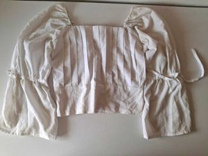 White Pleated Blouse