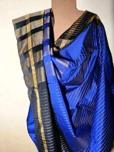 Blue Black Saree