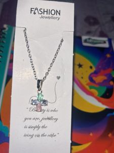 Charming Stone Cross Necklace