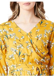 &#34;Miss Olive&#34; A Line Women Dress, Mustard Colour