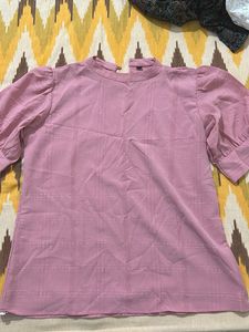 Magenta Flared Arm Top