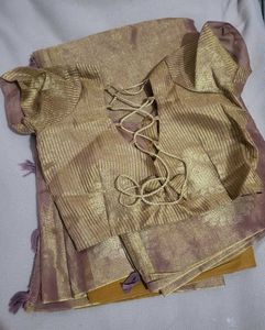 Elegant Golden Saree